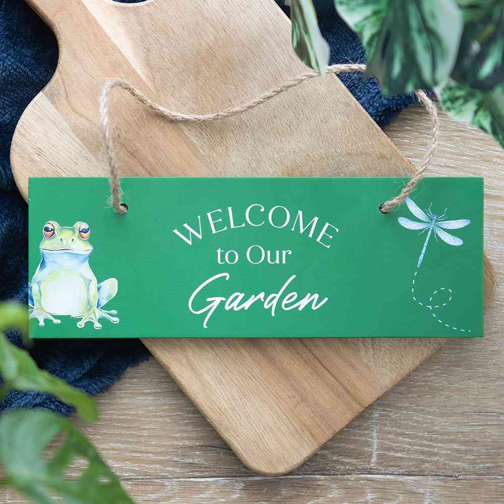 Something Different - Green Welcome to Our Garden Decoratief bord - Multicolours